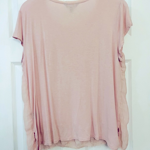 raw cut Vera Wang chiffon shirred layer knit back - Picture 6 of 12